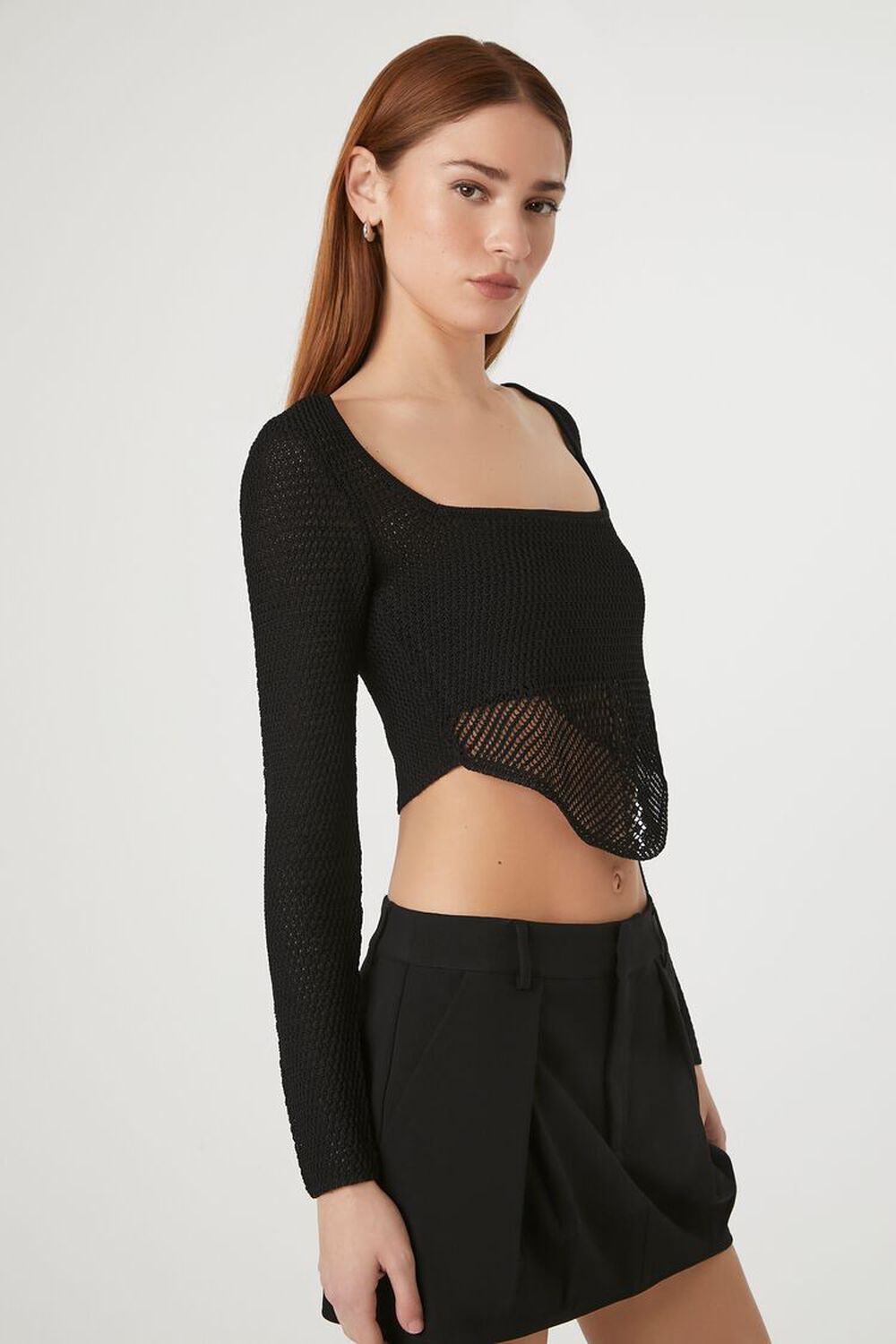 Sweater-Knit Crop Top